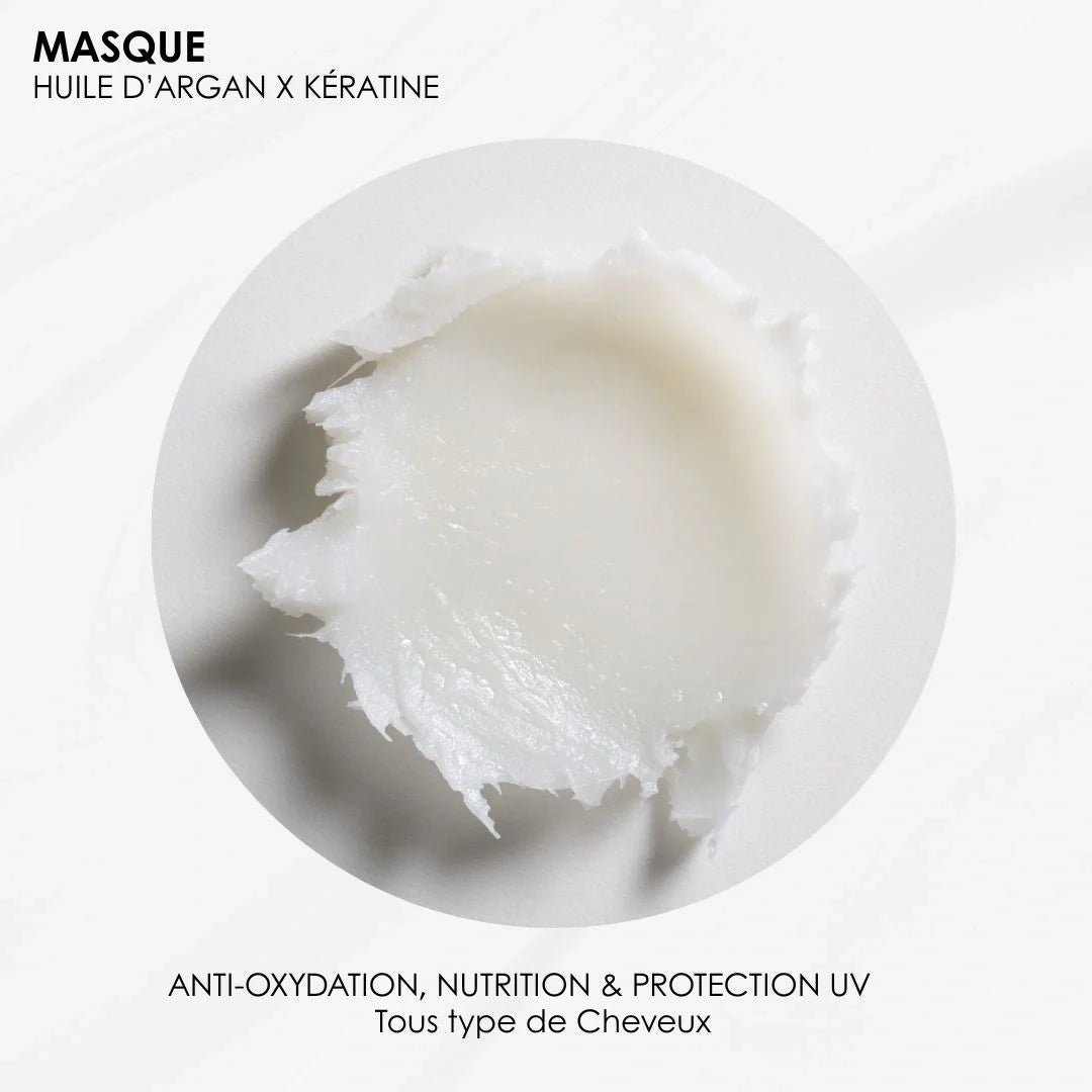 Masque Argan & Kératine  - Protection des cheveux colorés et méchés, antioxydant