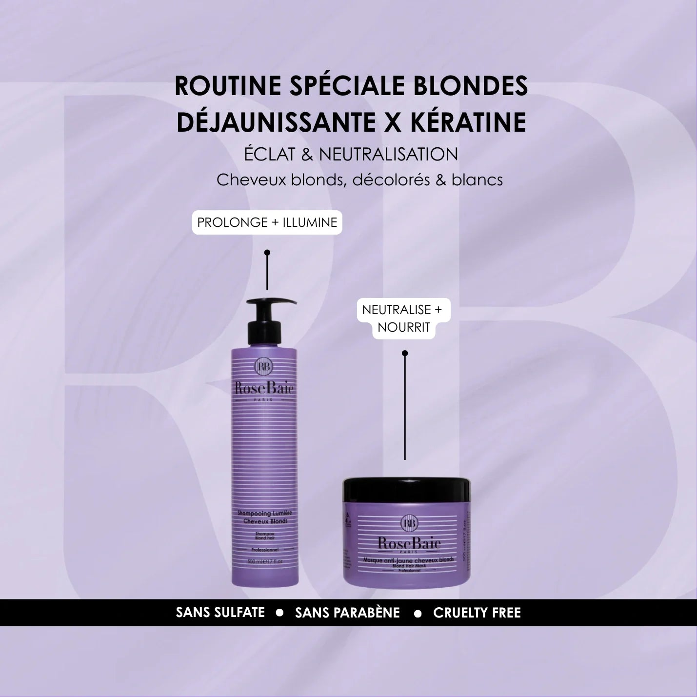 Shampoing Lumière - Anti-reflets pour cheveux blonds & blancs