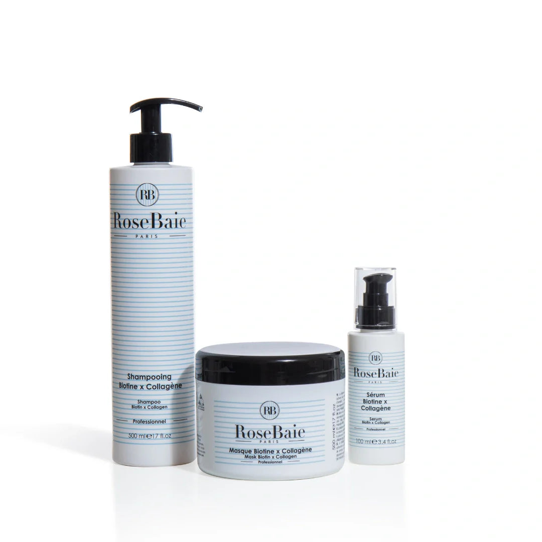 Routine trio Biotine & Collagène - Réparation, pousse, reconstruction