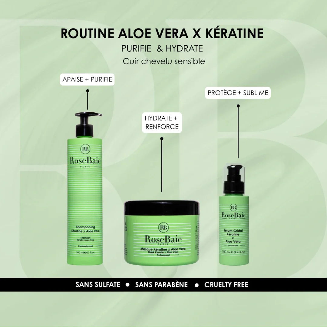 Shampoing Aloe vera & Kératine – Purification & Hydratation